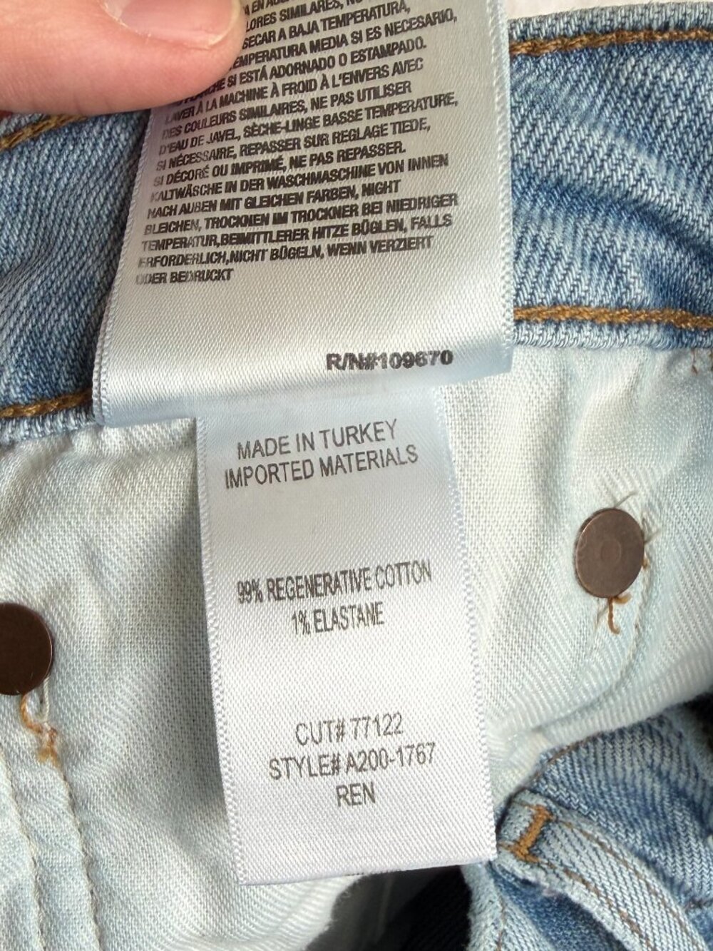 Agolde Light Blue Wide Leg Jeans - Picture 7 of 7